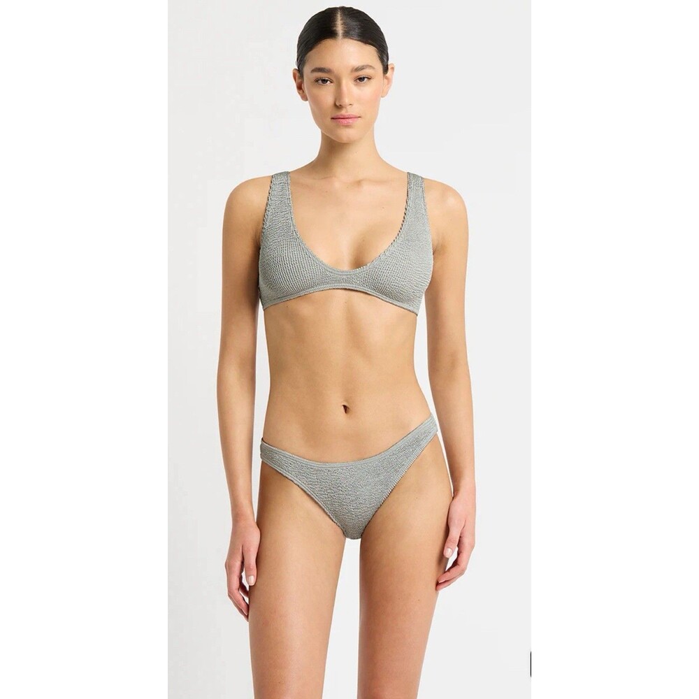 NEW! Bond-eye Scout Top and Vista Brief Bottom Swim Suit SET, CHROME, One size